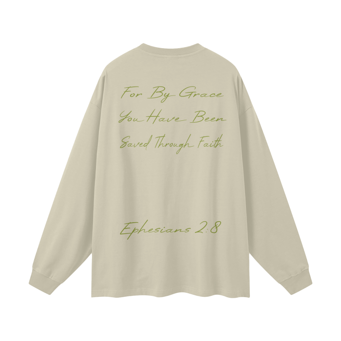 Streetwear Unisex 305G FOG 100% Cotton Long Sleeve Tee
