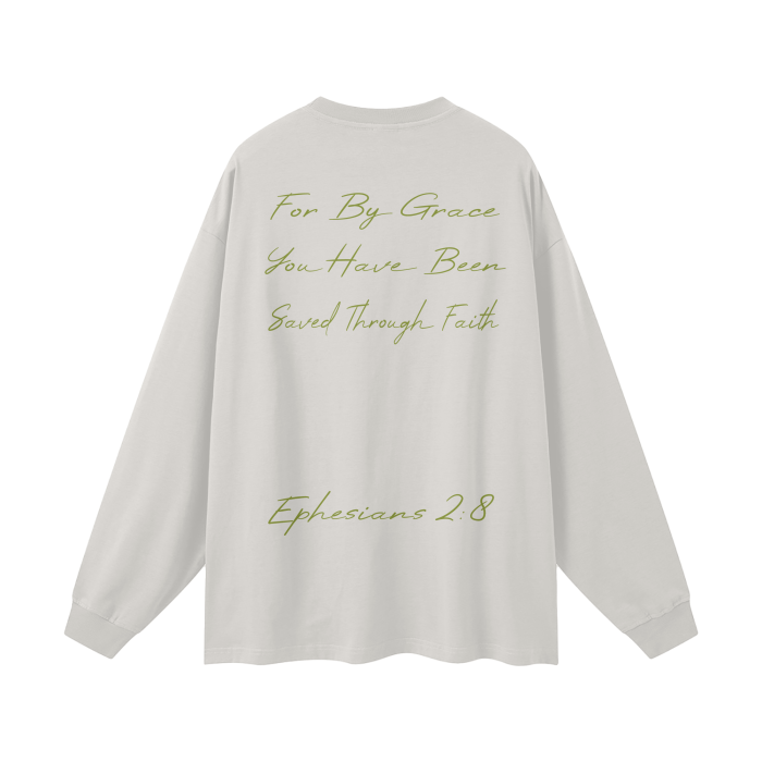 Streetwear Unisex 305G FOG 100% Cotton Long Sleeve Tee