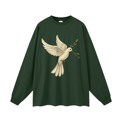 Streetwear Unisex 305G FOG 100% Cotton Long Sleeve Tee