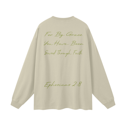 Streetwear Unisex 305G FOG 100% Cotton Long Sleeve Tee