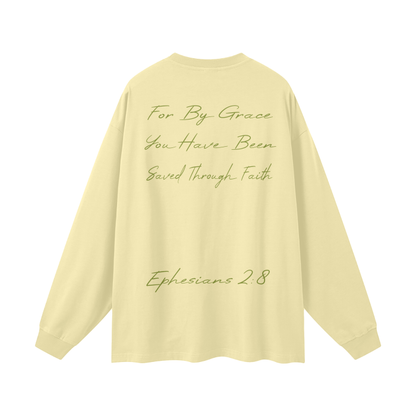 Streetwear Unisex 305G FOG 100% Cotton Long Sleeve Tee