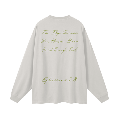 Streetwear Unisex 305G FOG 100% Cotton Long Sleeve Tee